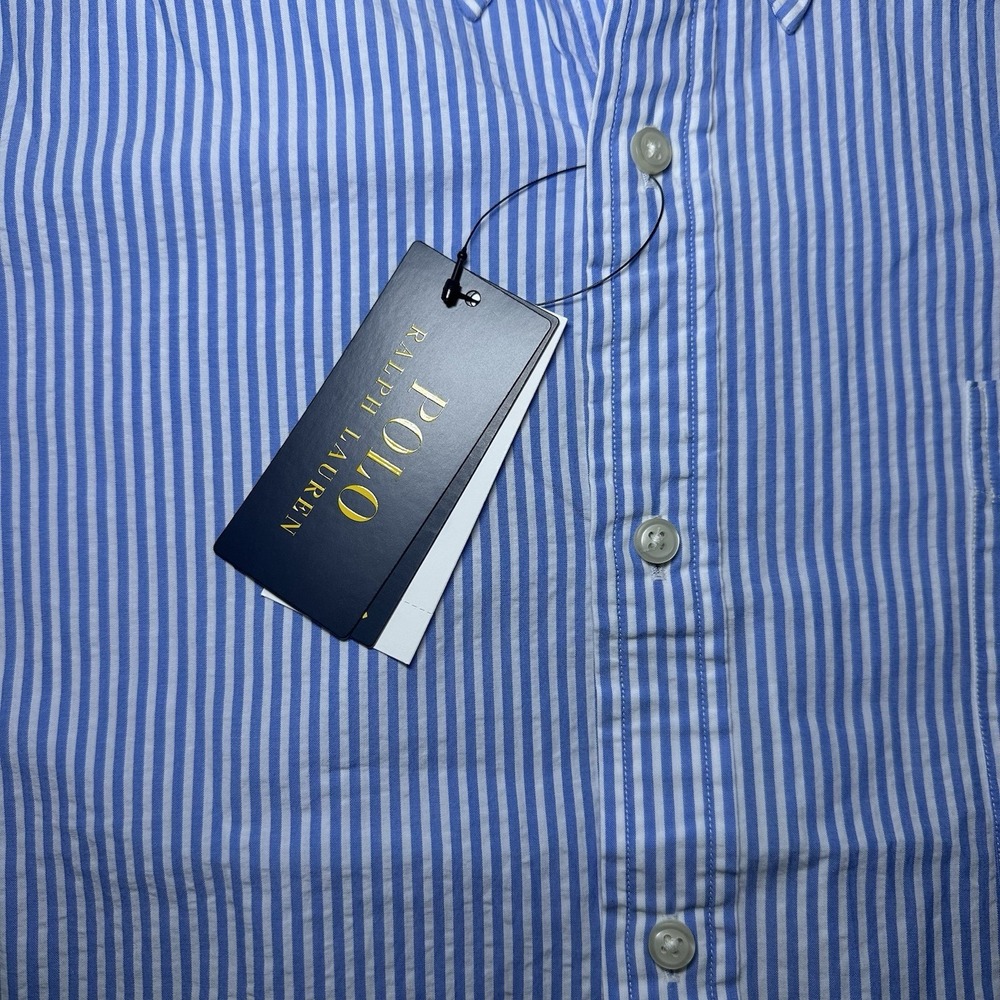 Polo Ralph Lauren Men's RL Untucked Fit Preppy Seersucker Striped Shirt XL NWT - Picture 6 of 10